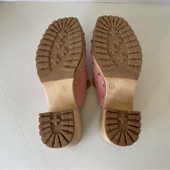 Madden Girl Pink Mules with Gold Accents - Picture 5 of 5